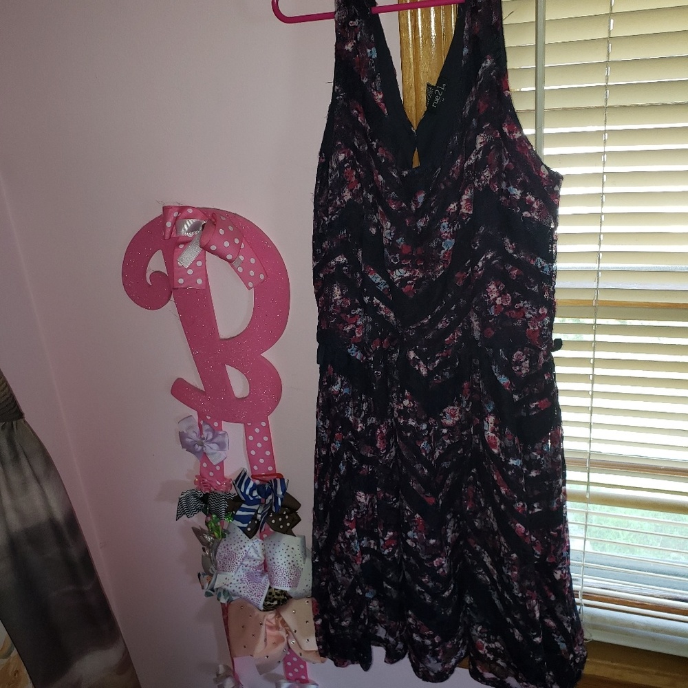 Floral Navy Blue Dress